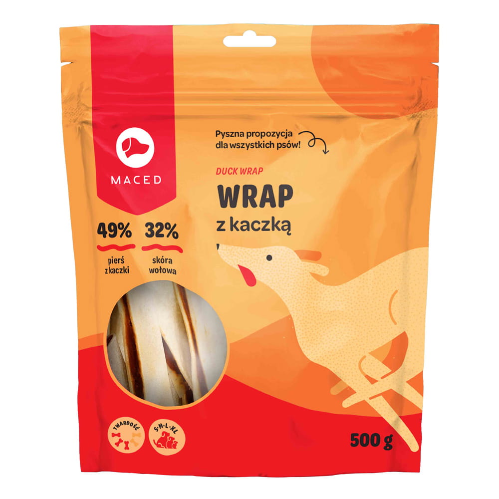 Maced Wrap Przysmak dla Psa Gryzak Chips z Kaczką 500g